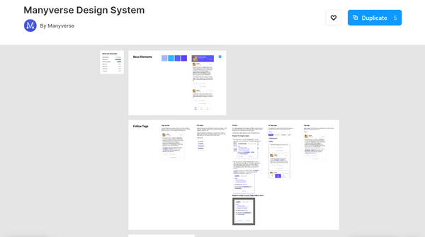 A screenshot of a Figma design document containing sketches of a new feature in Manyverse called 